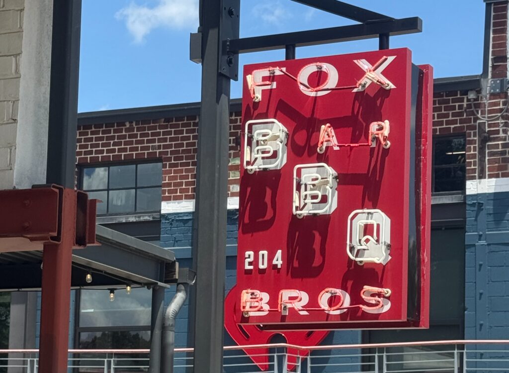 Fox Bros The Works sign (edited)